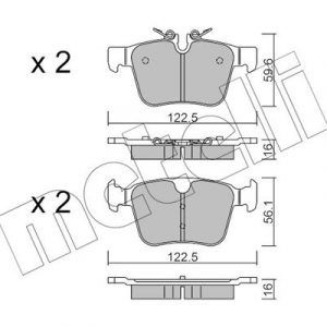 Колодки тормозные задние дисковые к-кт
