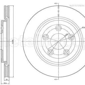 Диск тормозной задний
