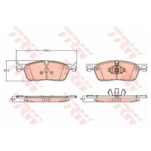Колодки тормозные передние к-кт