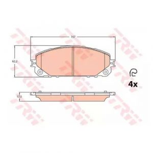 Колодки тормозные передние к-кт