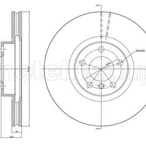 Диск тормозной передний вентилируемый