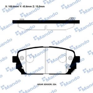 Колодки тормозные задние дисковые к-кт
