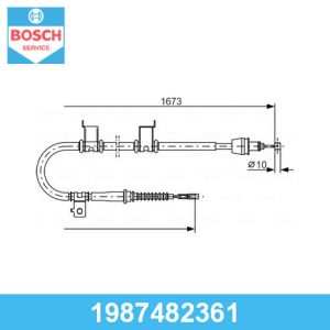 Трос стояночного тормоза левый