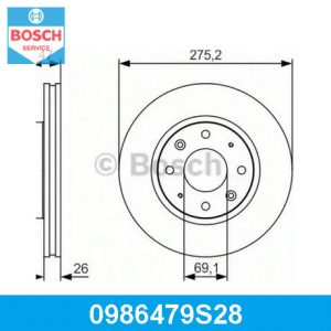 Диск тормозной передний вентилируемый