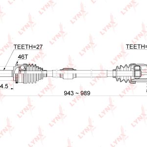Полуось передняя правая