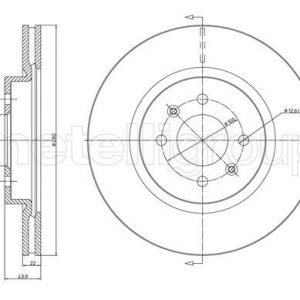 Диск тормозной передний вентилируемый