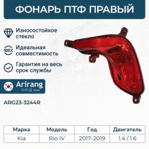 Фонарь задний противотуманный правый