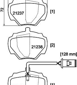 Колодки тормозные задние дисковые к-кт