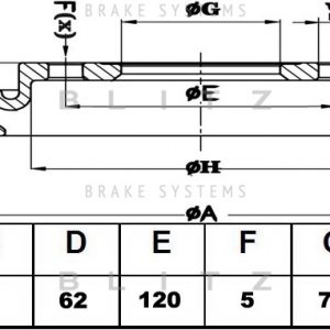 Диск тормозной передний вентилируемый