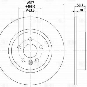 Диск тормозной задний