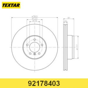 Диск тормозной передний вентилируемый