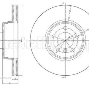 Диск тормозной передний вентилируемый