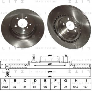 Диск тормозной передний вентилируемый