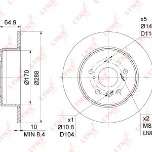 Диск тормозной задний