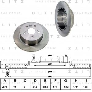 Диск тормозной задний
