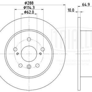 Диск тормозной задний