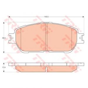 Колодки тормозные передние к-кт