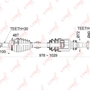 Полуось передняя правая