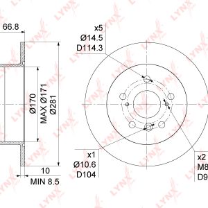 Диск тормозной задний