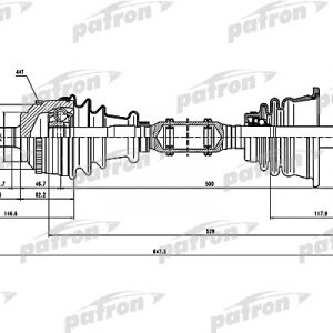 Полуось передняя левая