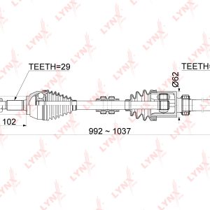 Полуось передняя правая