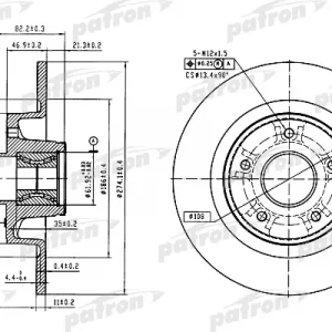 Диск тормозной задний