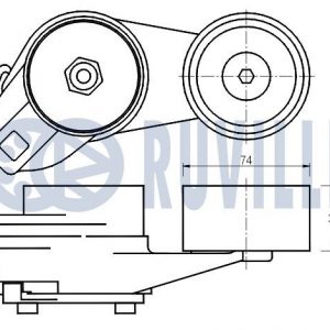 Ролик руч.ремня с кронштейном