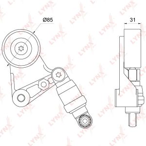 Ролик-натяжитель ручейкового ремня