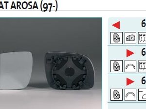 Стекло зеркала электрического правого