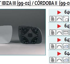 Стекло зеркала электрического правого