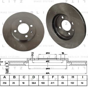 Диск тормозной передний вентилируемый