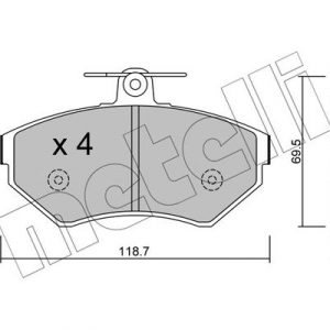 Колодки тормозные передние к-кт