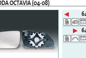 Стекло зеркала электрического левого
