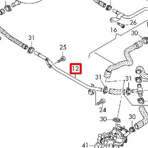Трубка охлажд. жидкости металлическая
