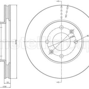 Диск тормозной передний вентилируемый
