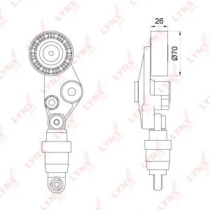 Ролик руч.ремня с кронштейном