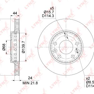 Диск тормозной передний вентилируемый