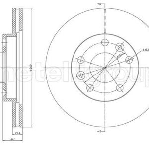 Диск тормозной передний вентилируемый