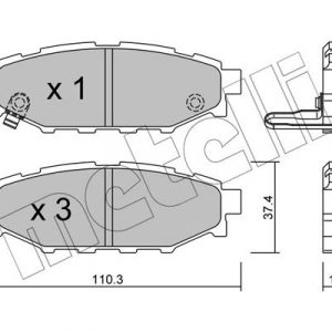 Колодки тормозные задние дисковые к-кт