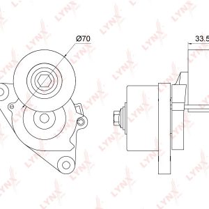Ролик руч.ремня с кронштейном