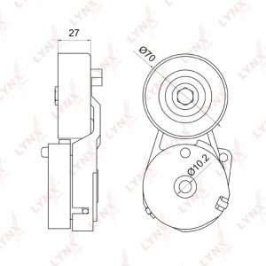 Ролик-натяжитель ручейкового ремня