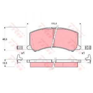 Колодки тормозные передние к-кт