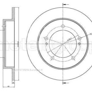 Диск тормозной передний не вентилируемый