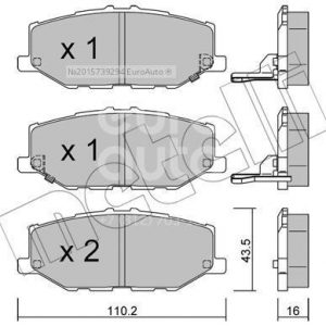 Колодки тормозные передние к-кт