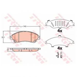 Колодки тормозные передние к-кт