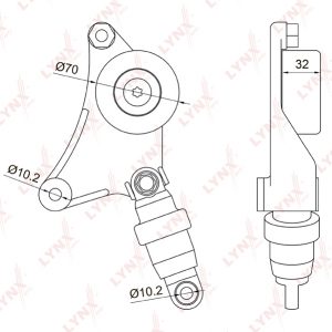 Ролик-натяжитель ручейкового ремня