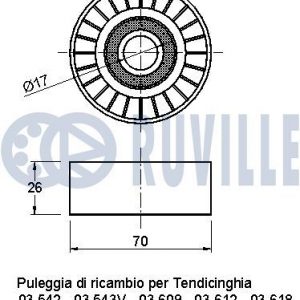 Ролик-натяжитель ручейкового ремня