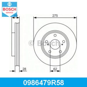 Диск тормозной передний вентилируемый