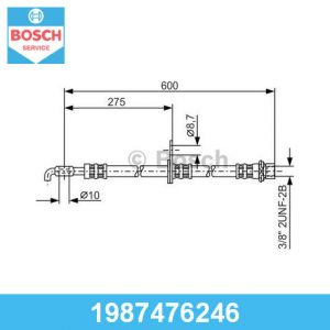 Шланг тормозной передний левый