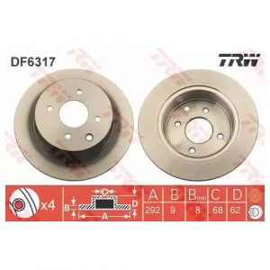 Диск тормозной задний